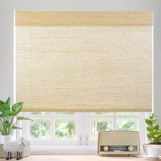 Millie Custom Natural Ramie Bamboo Woven Shades - Deconovo US