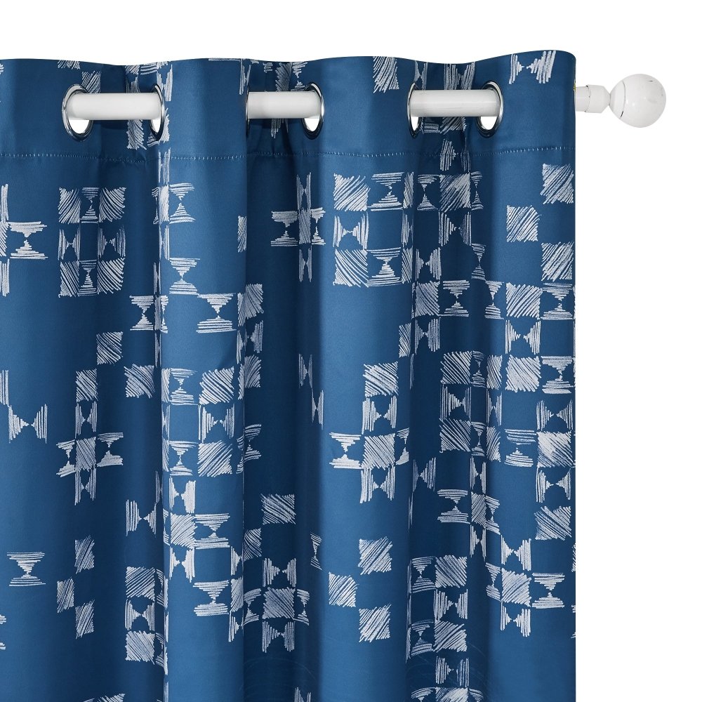 Modern Patchwork Blackout Curtains - Deconovo US