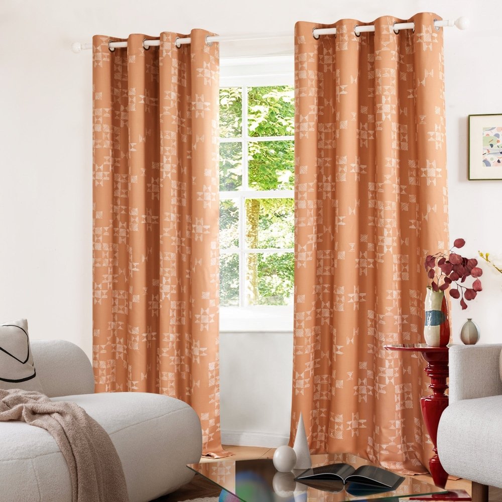 Modern Patchwork Blackout Curtains - Deconovo US