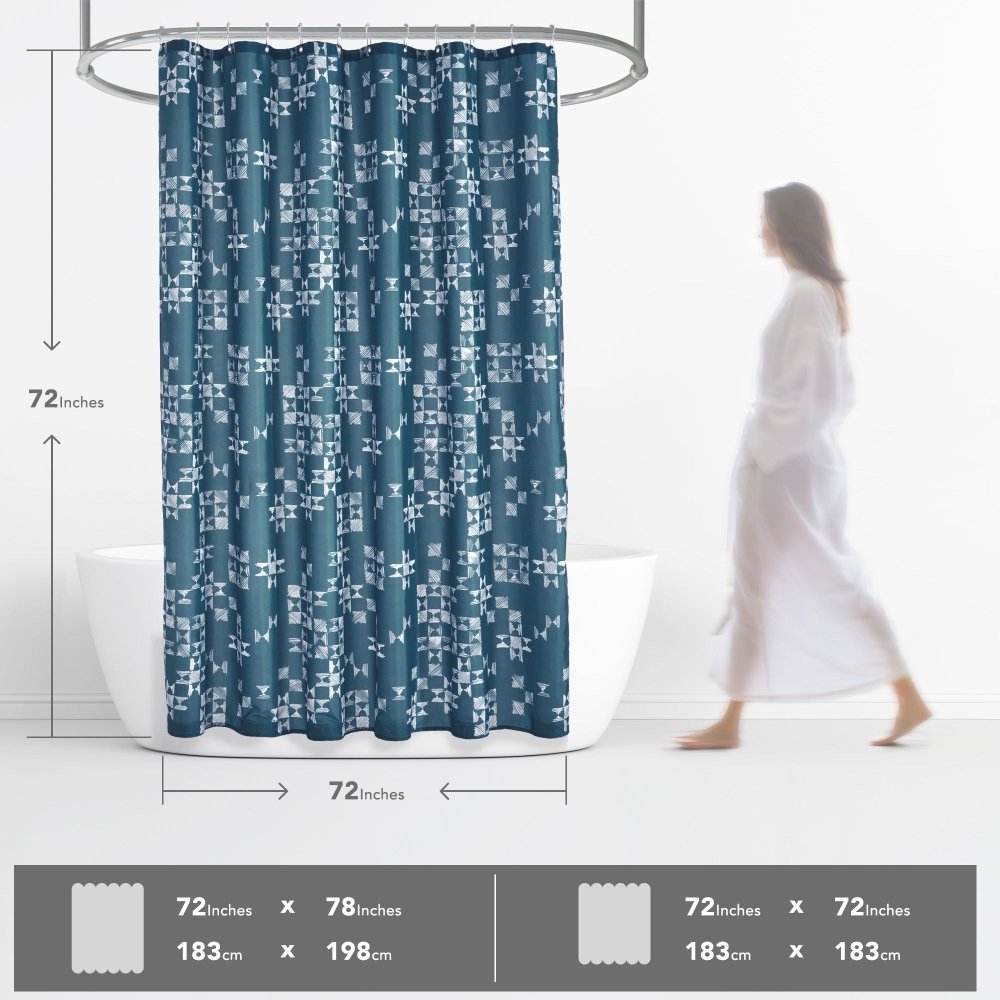 Modern Patchwork Shower Curtains - Deconovo US