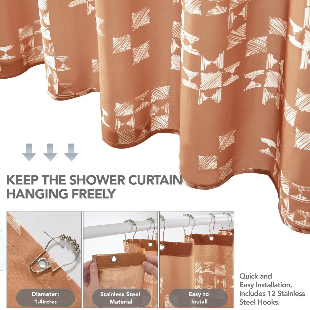 Modern Patchwork Shower Curtains - Deconovo US