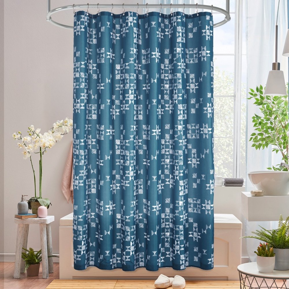 Modern Patchwork Shower Curtains - Deconovo US