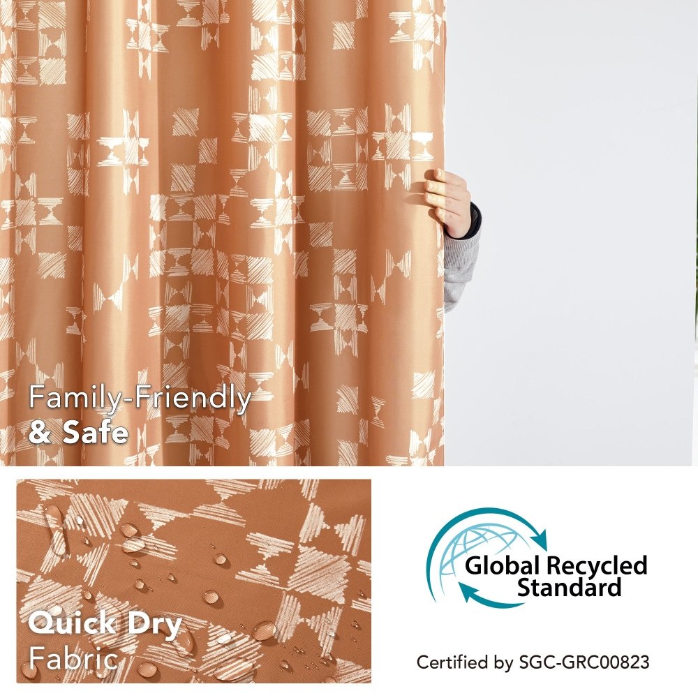 Modern Patchwork Shower Curtains - Deconovo US