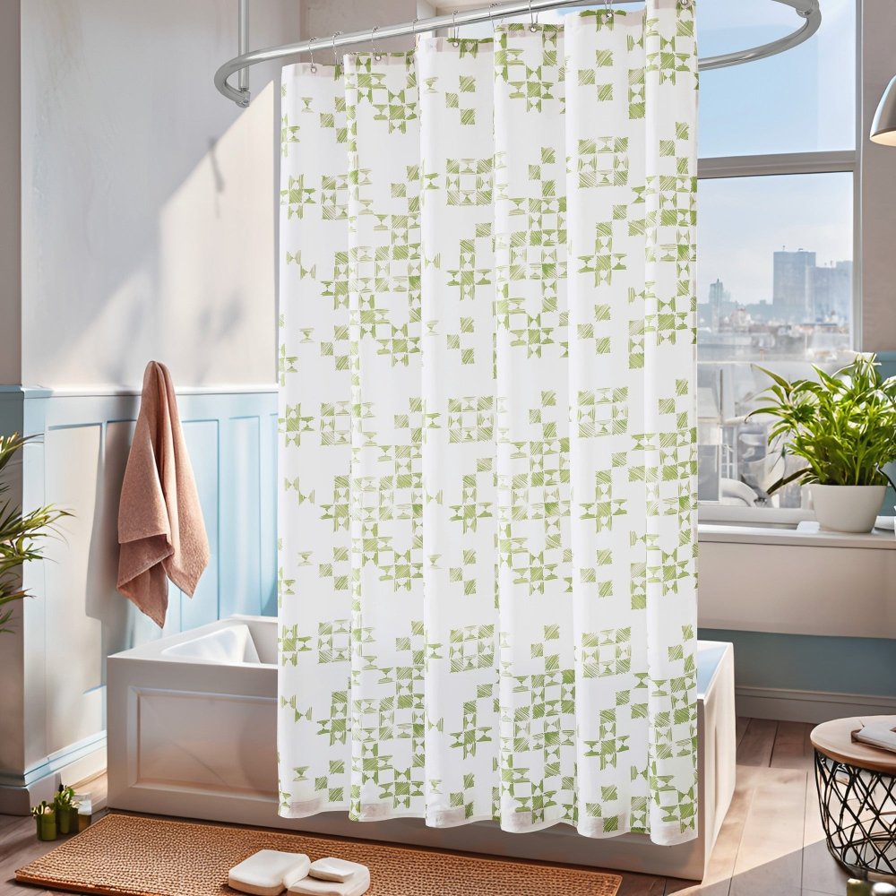 Modern Patchwork Shower Curtains - Deconovo US