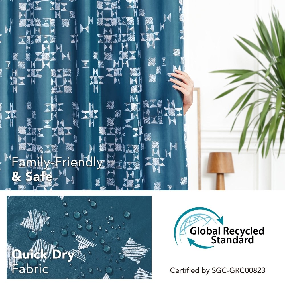 Modern Patchwork Shower Curtains - Deconovo US