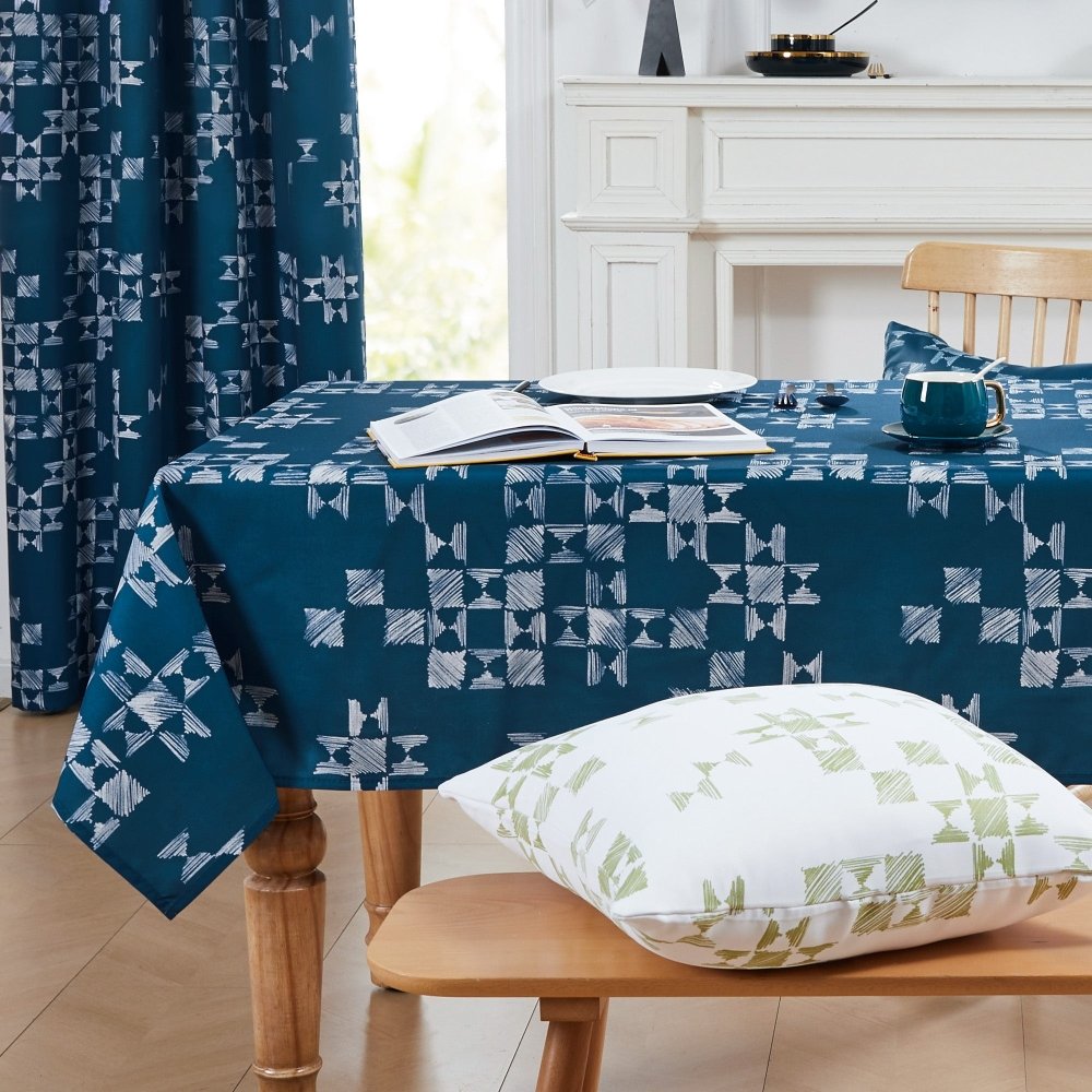 Modern Patchwork Tablecloth - Deconovo US