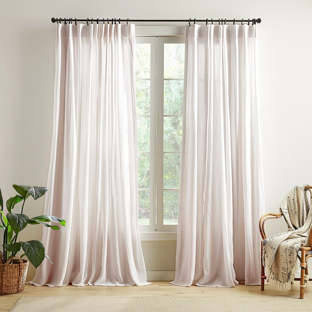 Olivia Custom Linen Blackout Curtains - Deconovo US