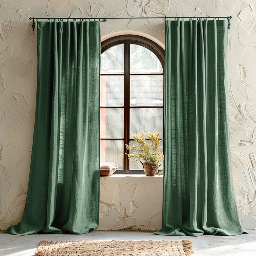 Olivia Custom Linen Blackout Curtains - Deconovo US