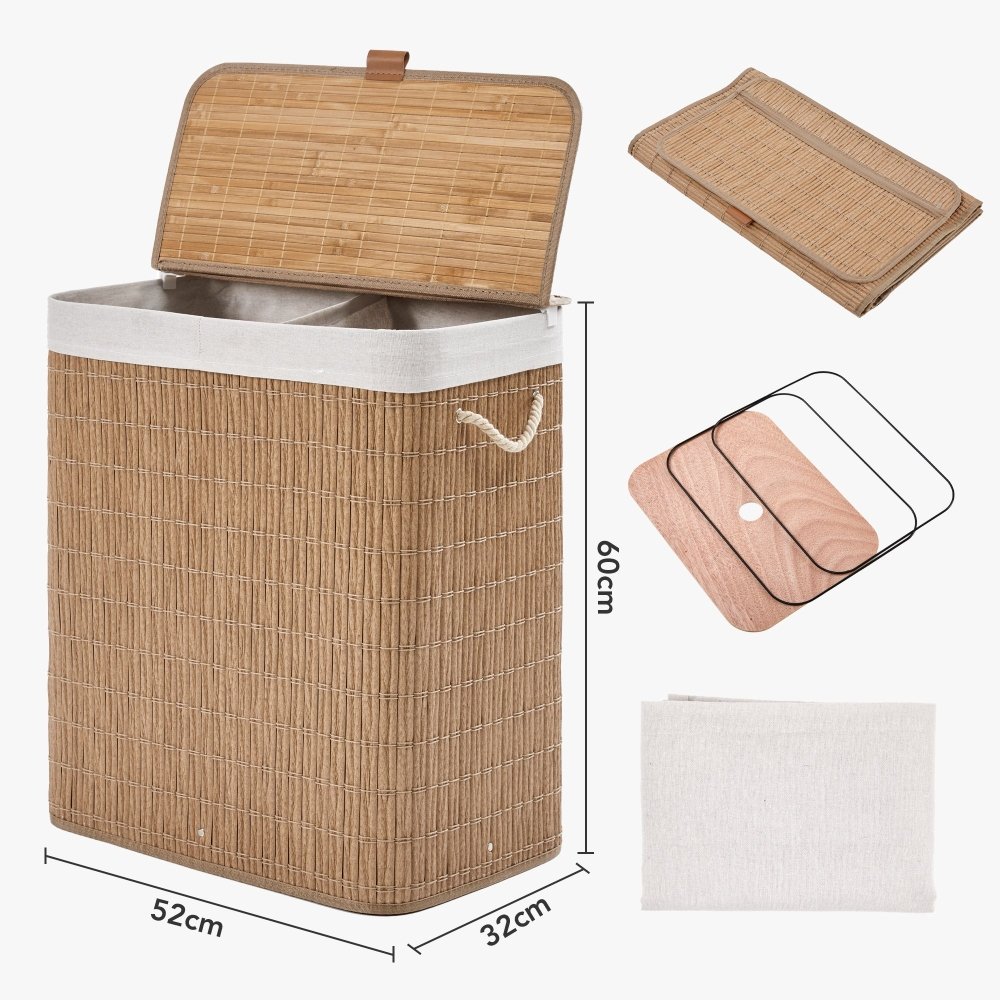 PE Rattan Rectangular Laundry Basket - Deconovo US
