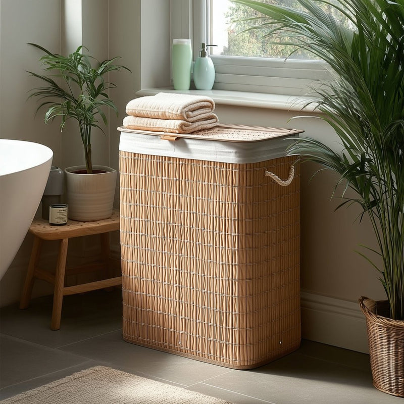 PE Rattan Rectangular Laundry Basket – Deconovo US