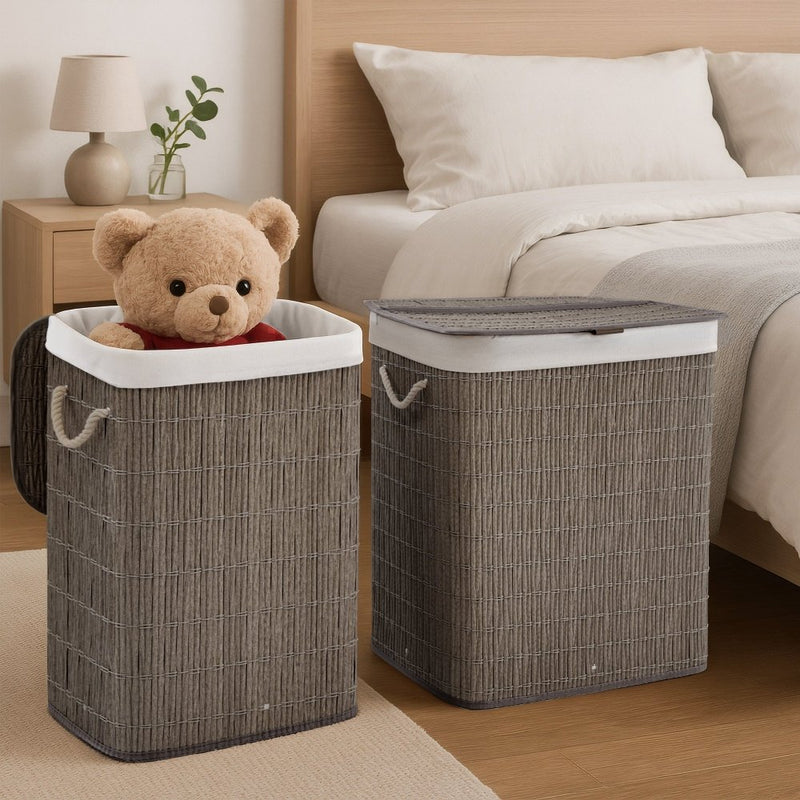 PE Rattan Rectangular Laundry Basket – Deconovo US