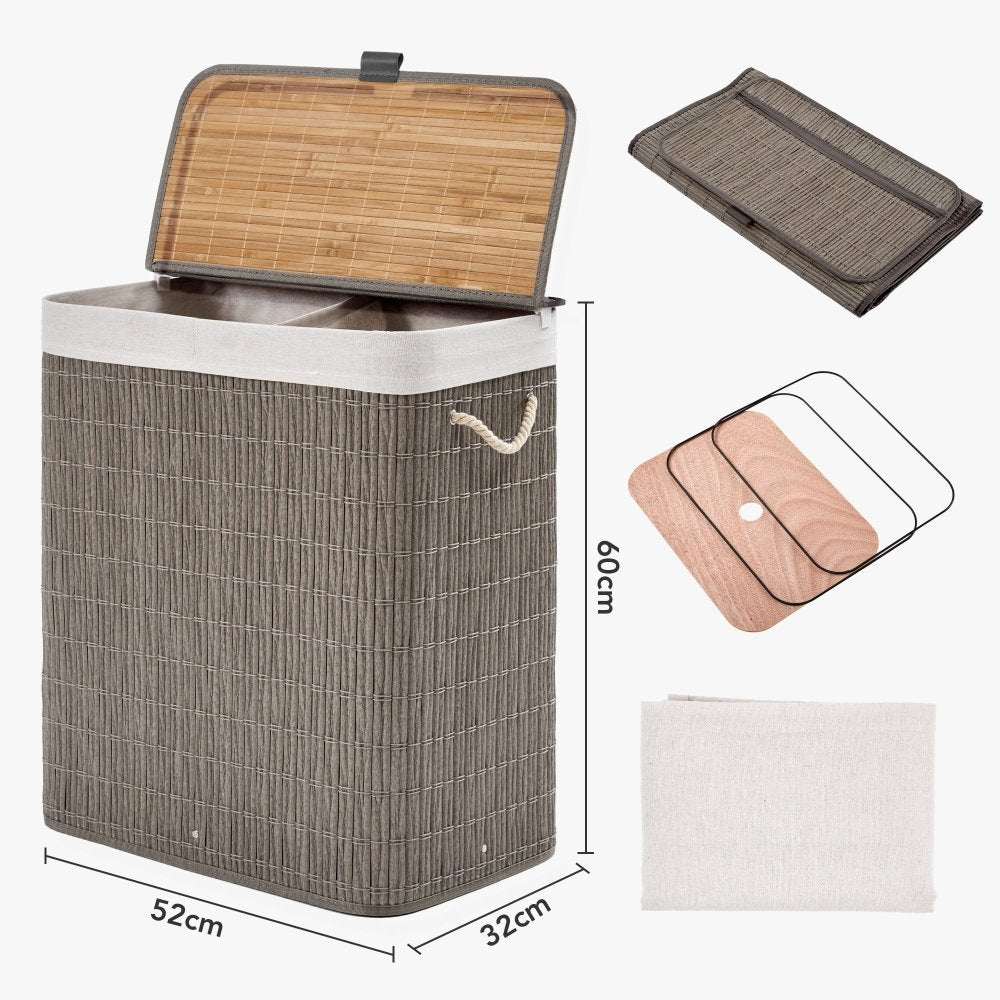 PE Rattan Rectangular Laundry Basket - Deconovo US