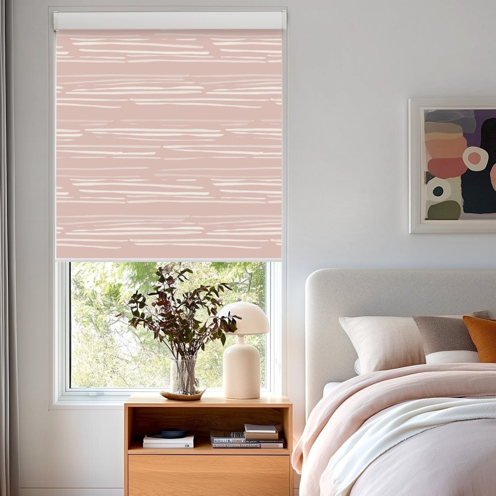 Pure Calm Water Print Full Blackout Roller Blinds - Deconovo US