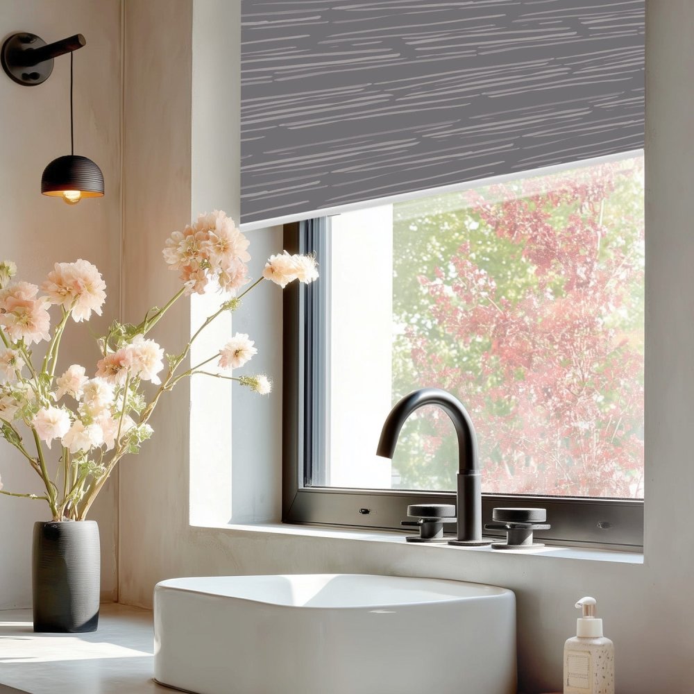 Pure Calm Water Print Full Blackout Roller Blinds - Deconovo US