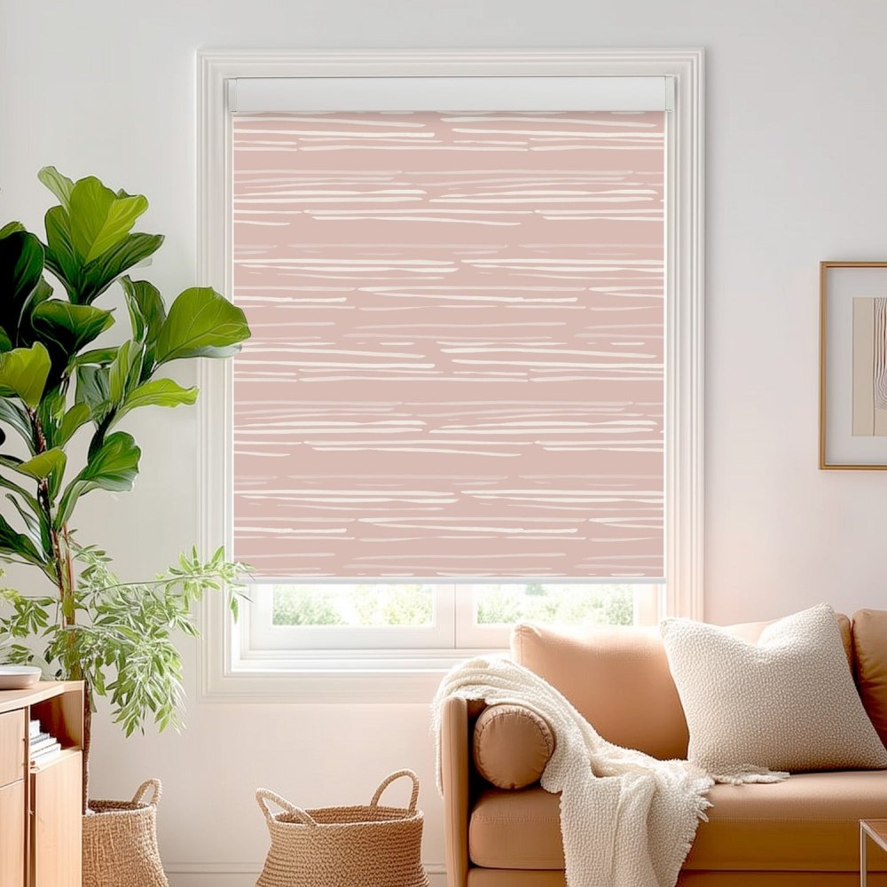 Pure Calm Water Print Full Blackout Roller Blinds - Deconovo US