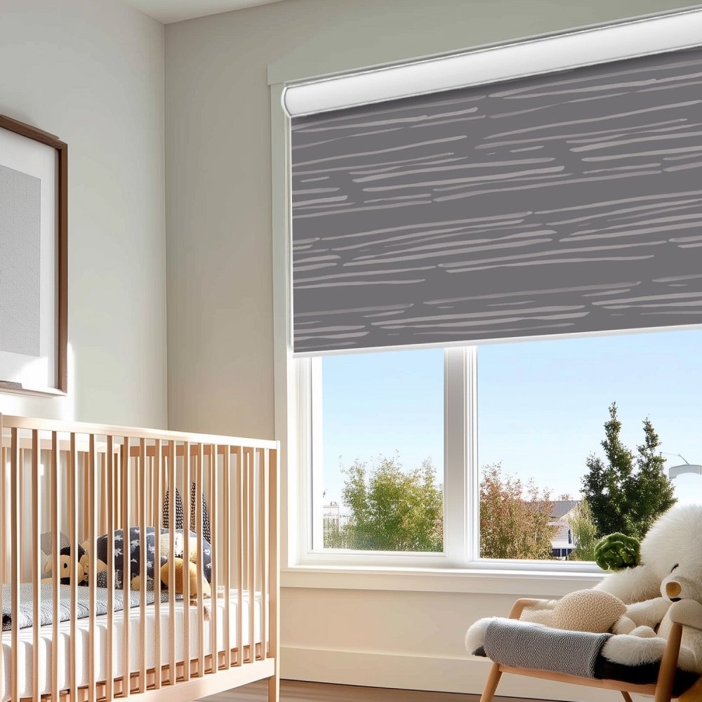 Pure Calm Water Print Full Blackout Roller Blinds - Deconovo US