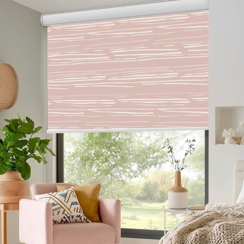 Pure Calm Water Print Full Blackout Roller Blinds - Deconovo US