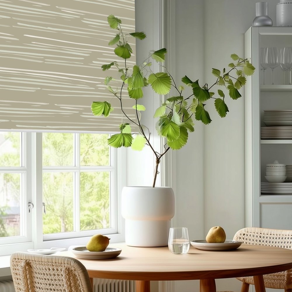 Pure Calm Water Print Full Blackout Roller Blinds - Deconovo US