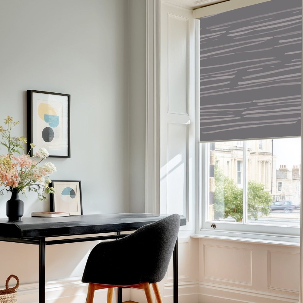 Pure Calm Water Print Full Blackout Roller Blinds - Deconovo US