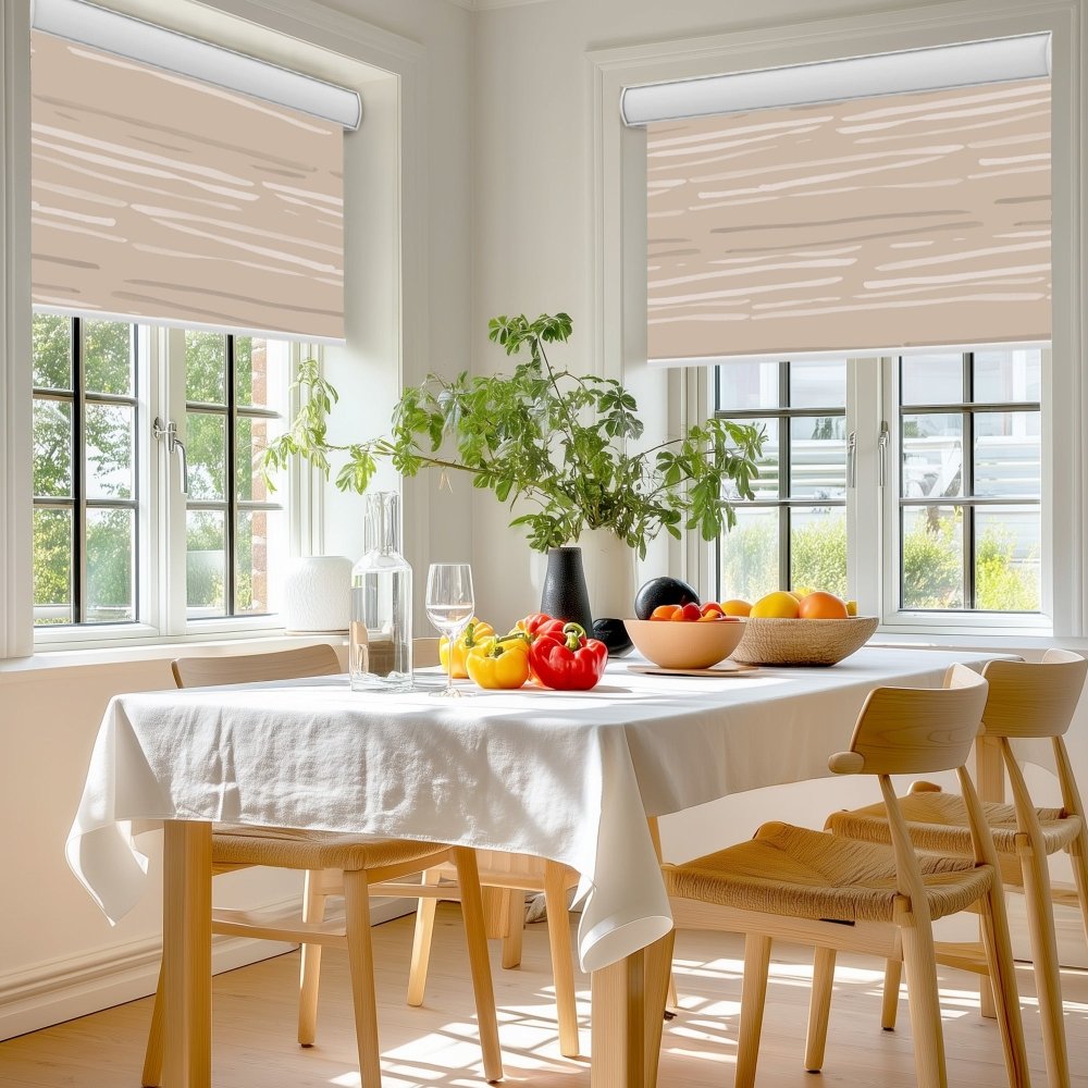 Pure Calm Water Print Full Blackout Roller Blinds - Deconovo US