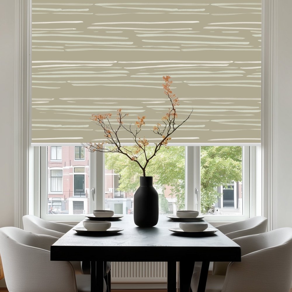Pure Calm Water Print Full Blackout Roller Blinds - Deconovo US