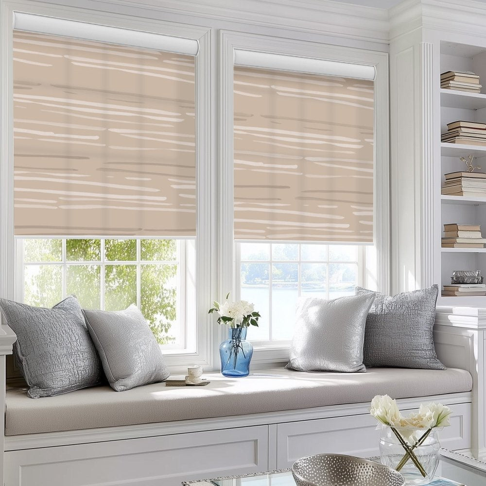 Pure Calm Water Print Semi - Blackout Roller Blinds - Deconovo US