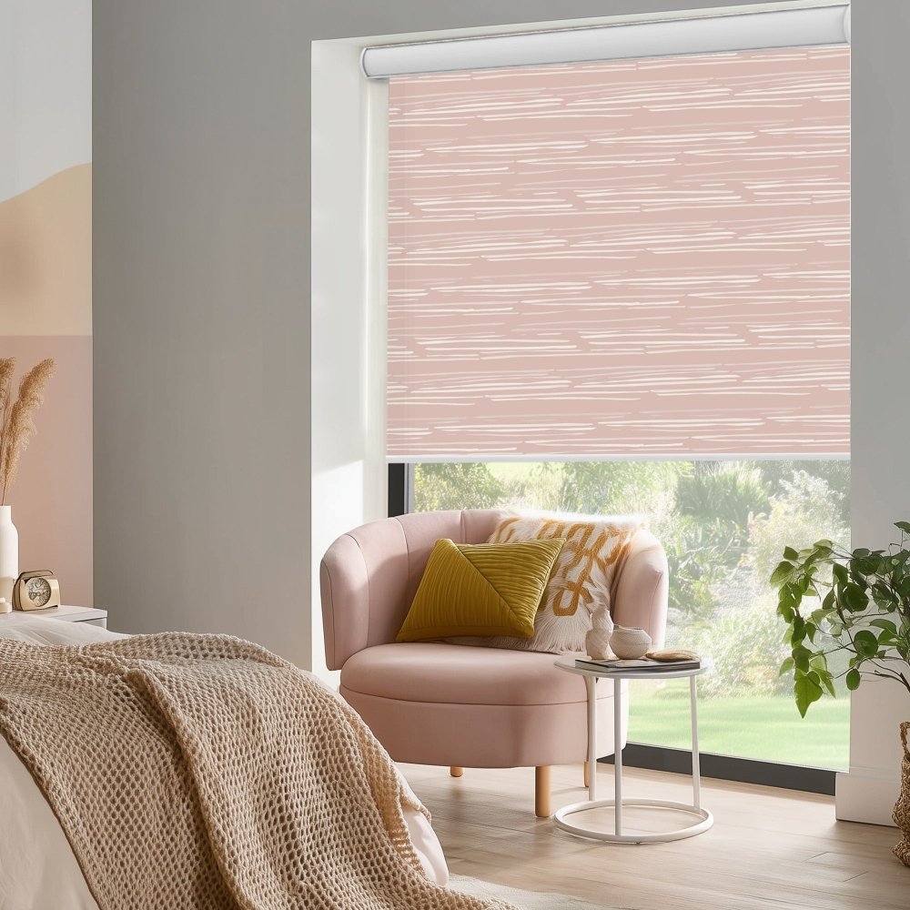 Pure Calm Water Print Semi - Blackout Roller Blinds - Deconovo US