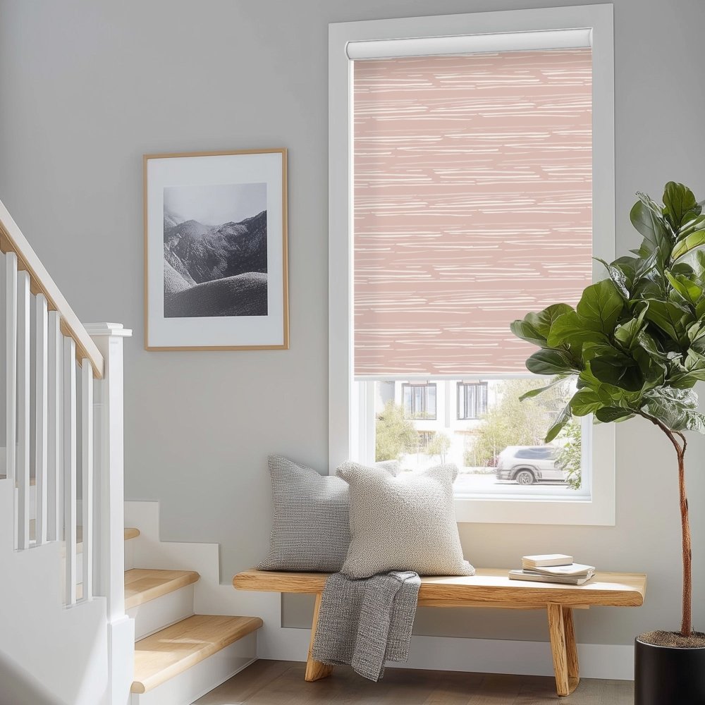 Pure Calm Water Print Semi - Blackout Roller Blinds - Deconovo US