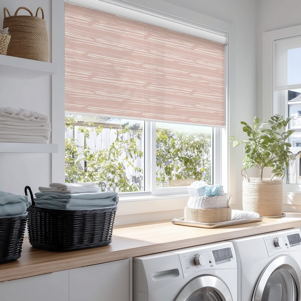 Pure Calm Water Print Semi - Blackout Roller Blinds - Deconovo US