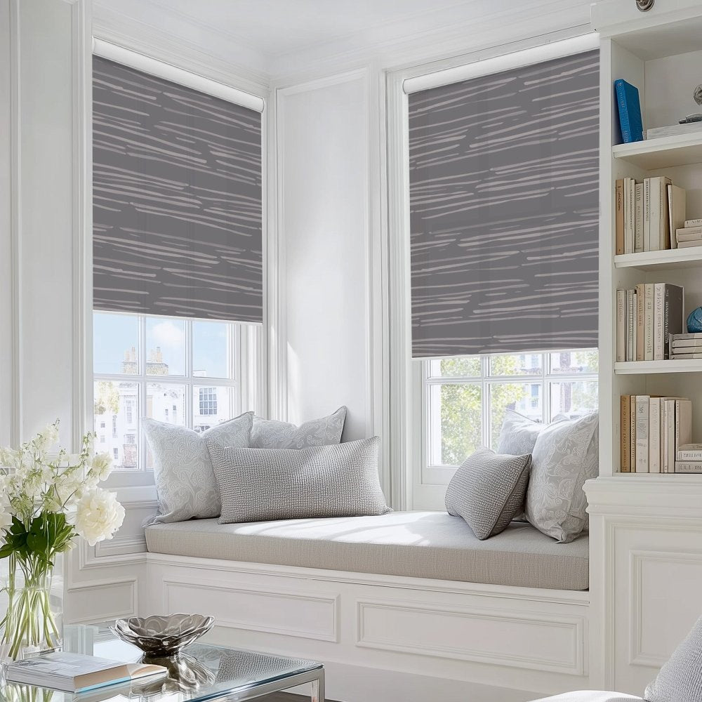 Pure Calm Water Print Semi - Blackout Roller Blinds - Deconovo US