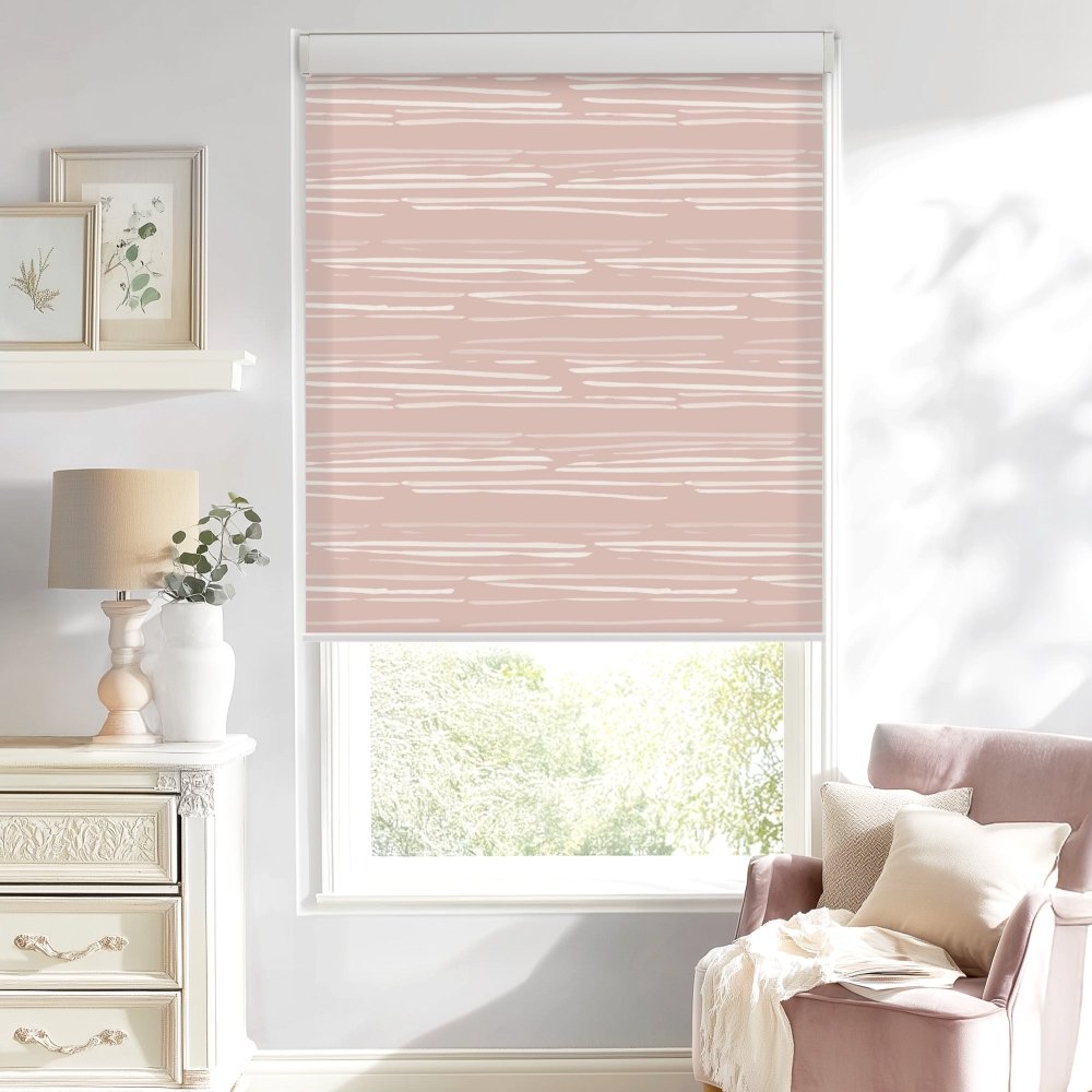 Pure Calm Water Print Semi - Blackout Roller Blinds - Deconovo US