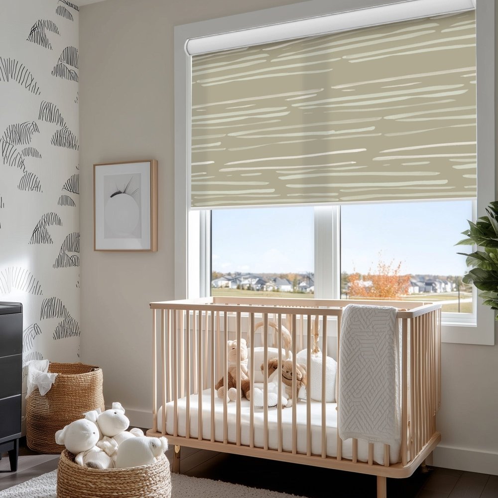 Pure Calm Water Print Semi - Blackout Roller Blinds - Deconovo US