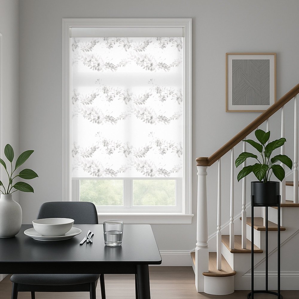 Pure Garland Print Semi - Blackout Roller Blinds - Deconovo US