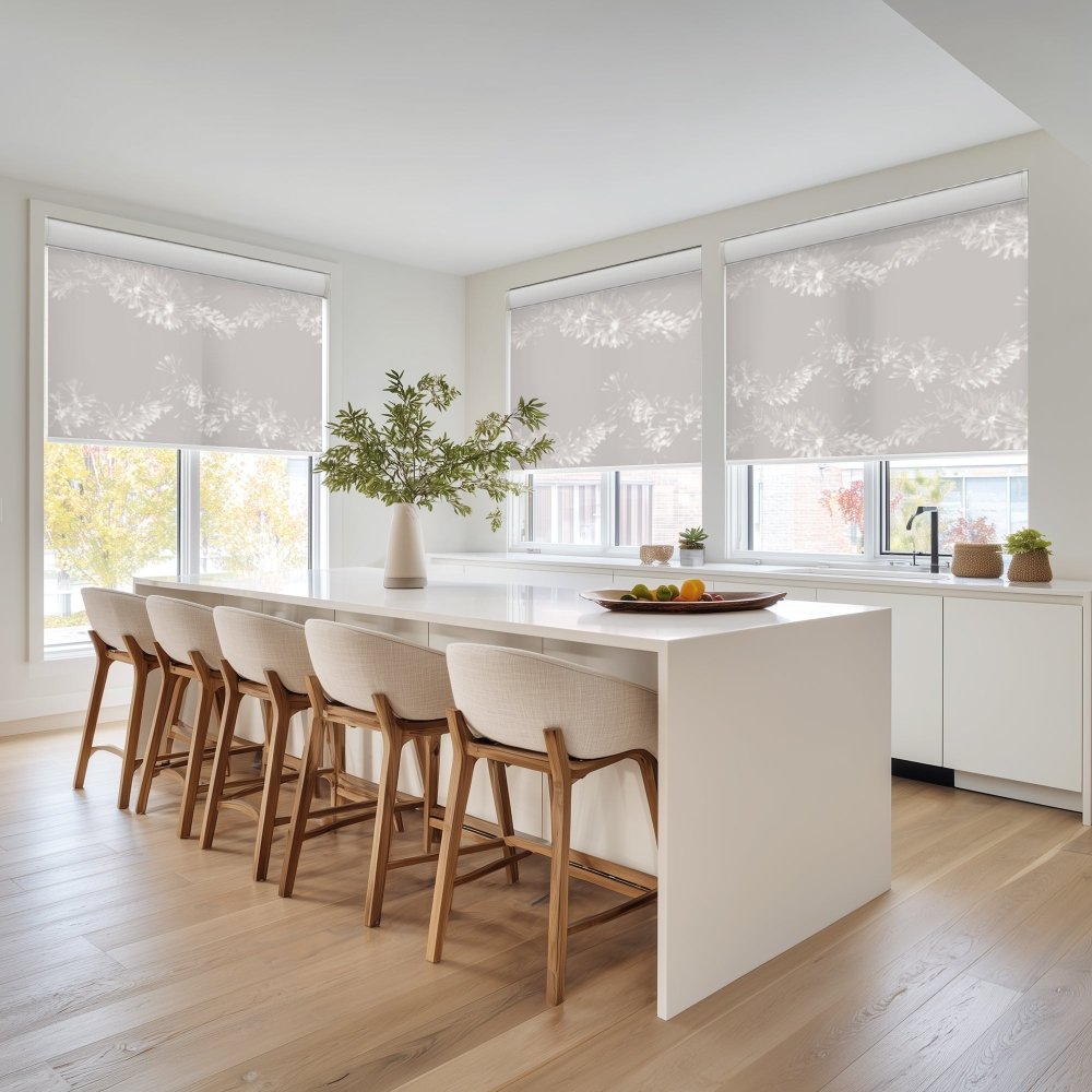 Pure Garland Print Semi - Blackout Roller Blinds - Deconovo US