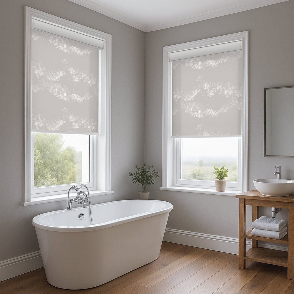 Pure Garland Print Semi - Blackout Roller Blinds - Deconovo US