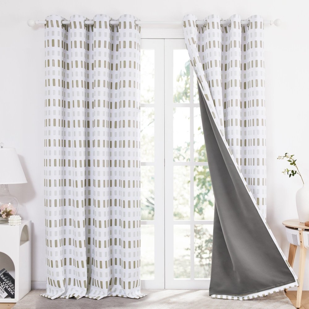 Pure Solitude Haze Blackout Curtains - Deconovo US