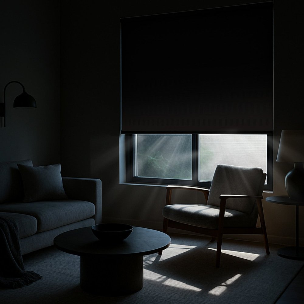 Pure Solitude Print Full Blackout Roller Blinds - Deconovo US