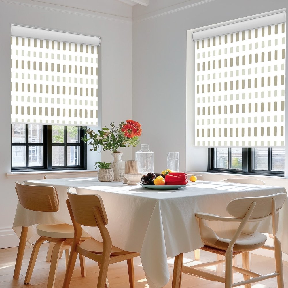 Pure Solitude Print Full Blackout Roller Blinds - Deconovo US