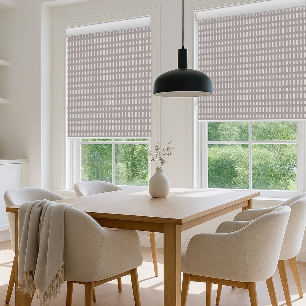Pure Solitude Print Full Blackout Roller Blinds - Deconovo US