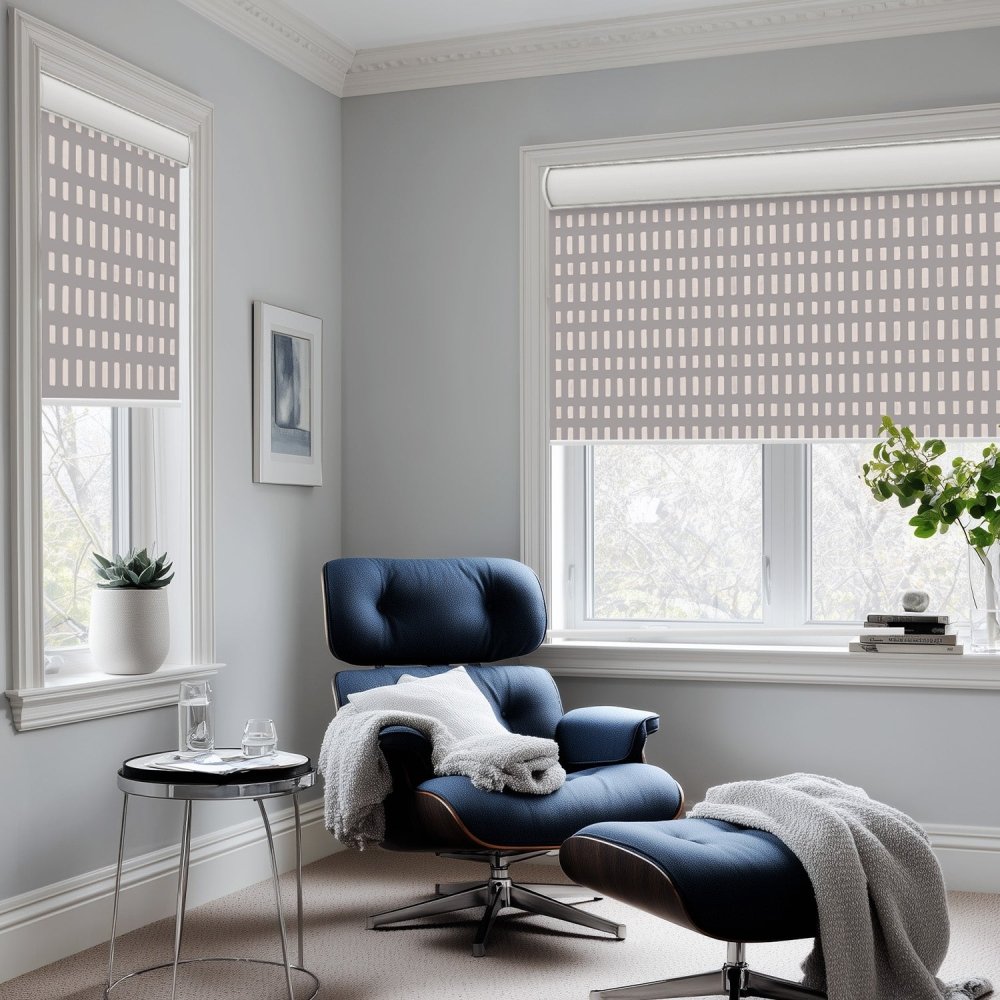 Pure Solitude Print Full Blackout Roller Blinds - Deconovo US