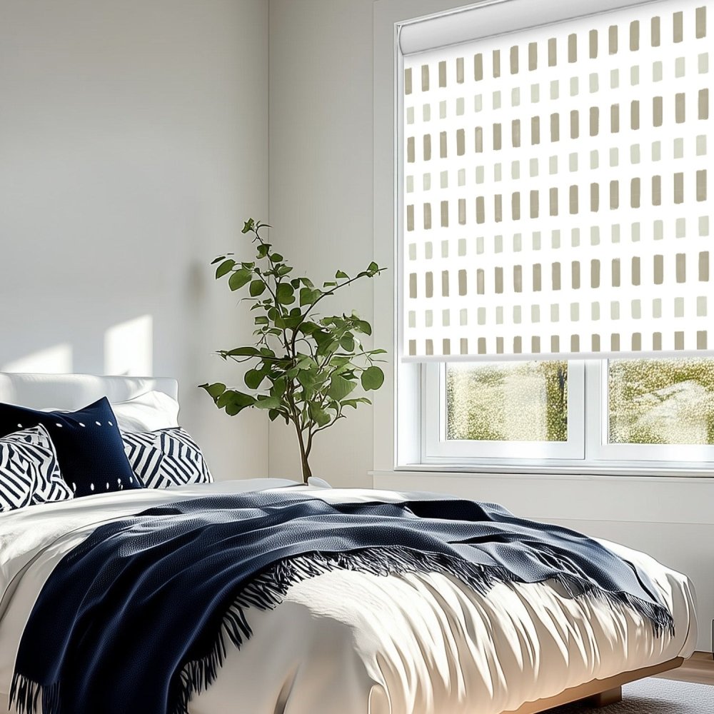 Pure Solitude Print Full Blackout Roller Blinds - Deconovo US