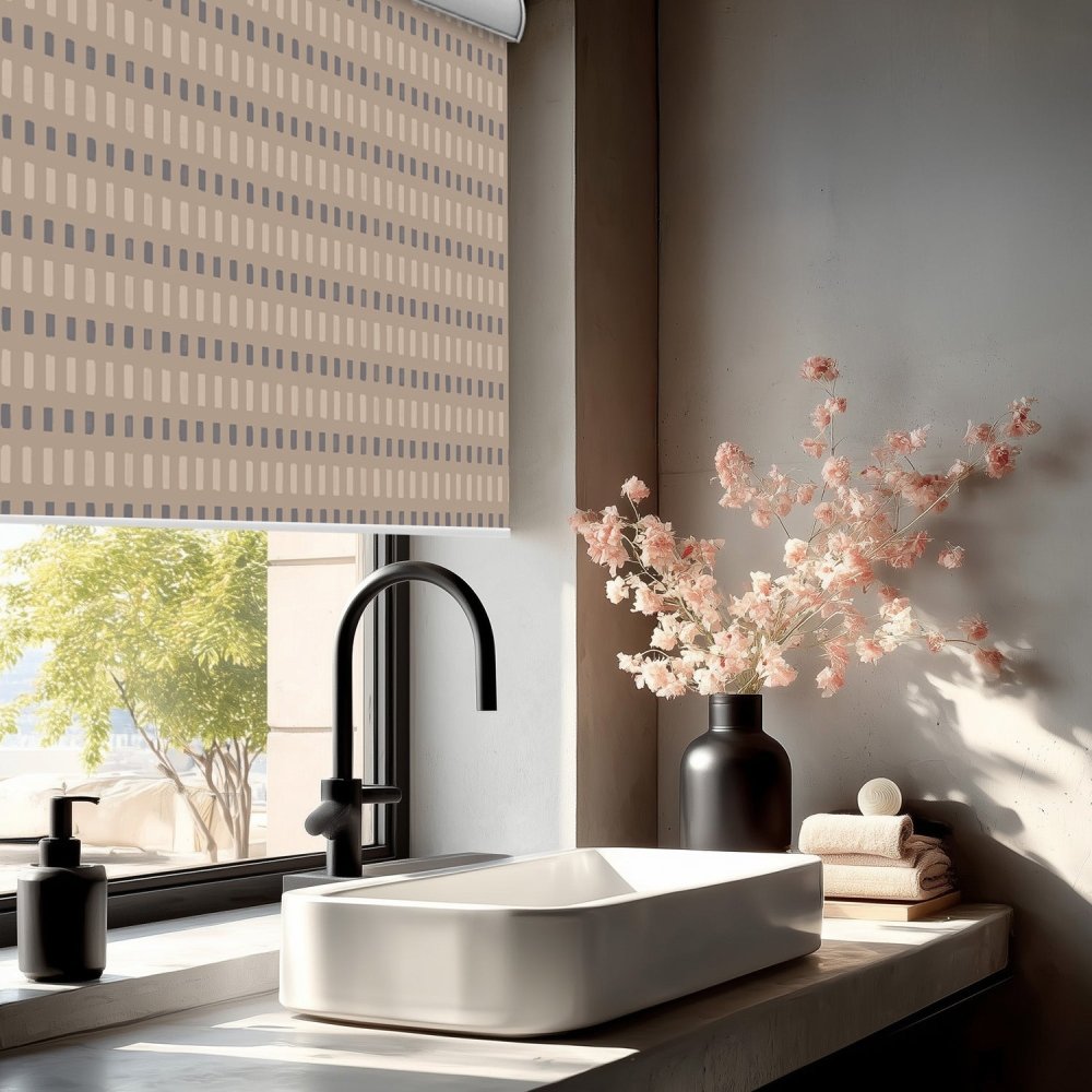 Pure Solitude Print Full Blackout Roller Blinds - Deconovo US