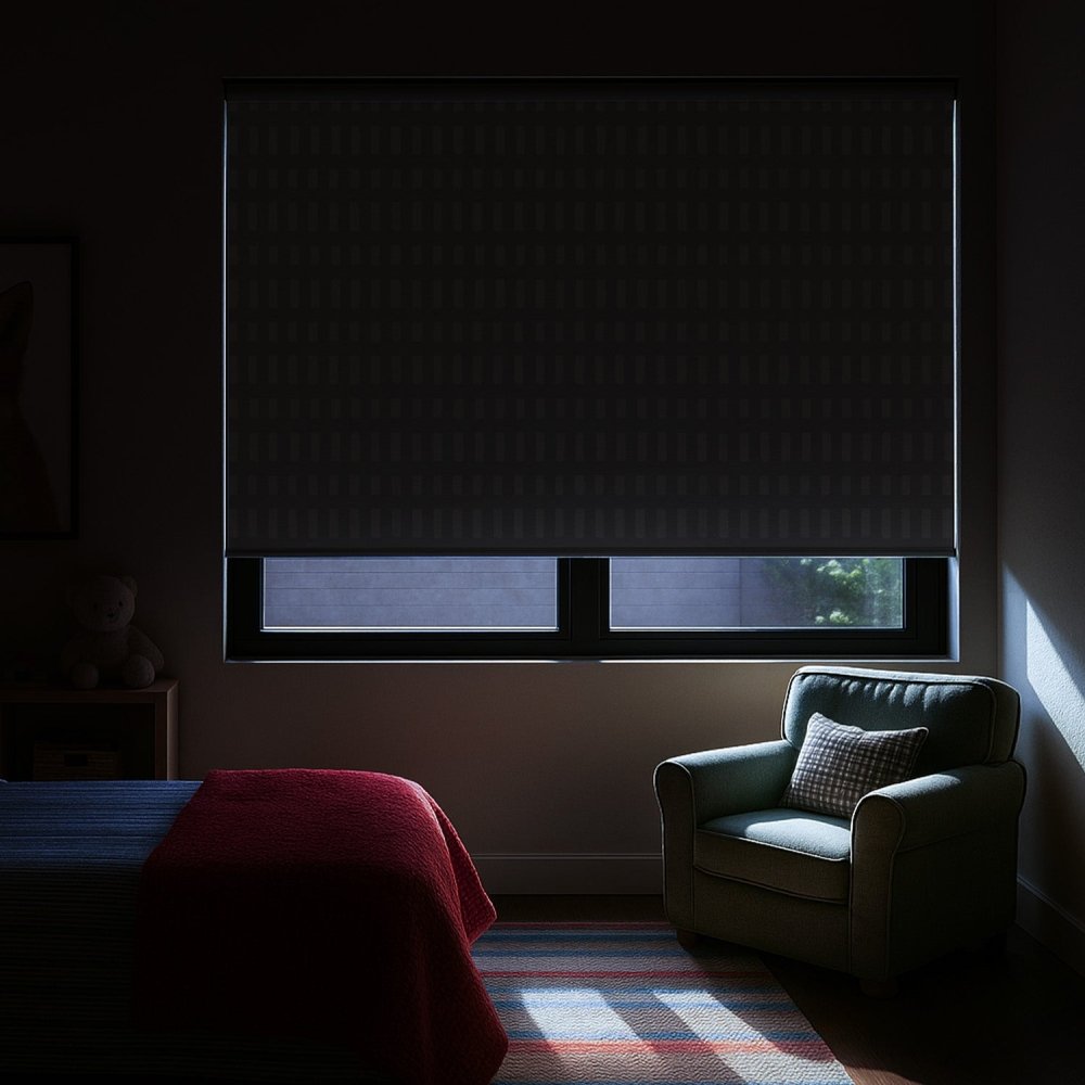 Pure Solitude Print Full Blackout Roller Blinds - Deconovo US