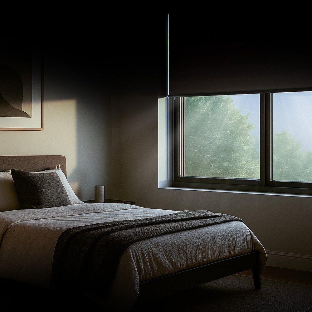 Pure Solitude Print Full Blackout Roller Blinds - Deconovo US