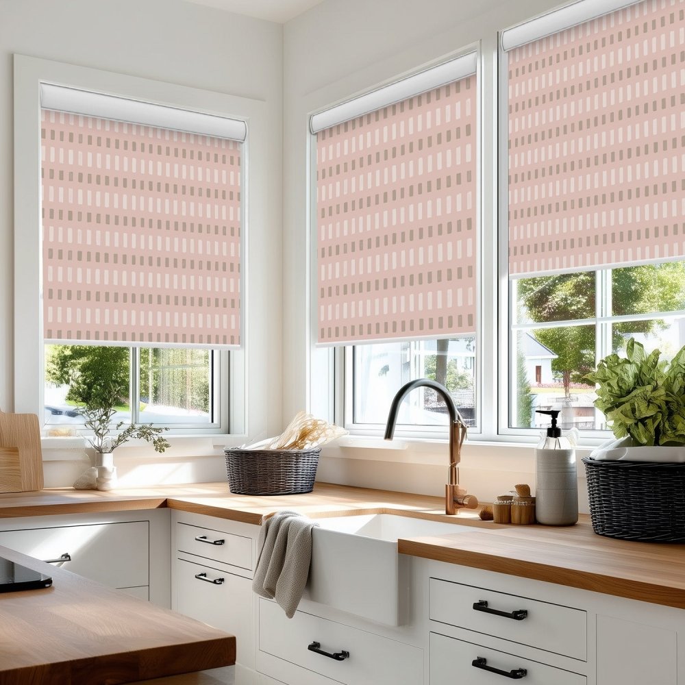 Pure Solitude Print Full Blackout Roller Blinds - Deconovo US