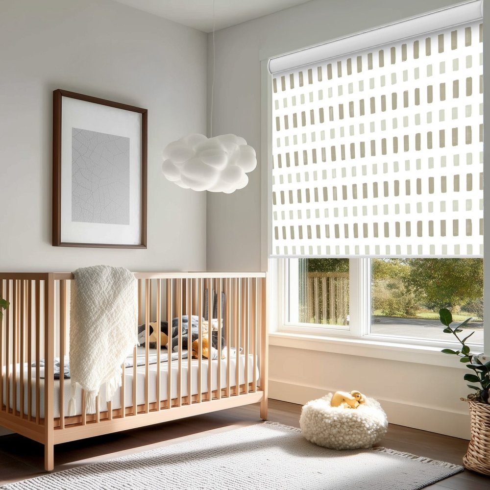 Pure Solitude Print Full Blackout Roller Blinds - Deconovo US