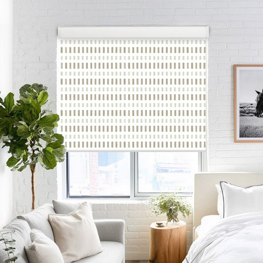 Pure Solitude Print Full Blackout Roller Blinds - Deconovo US