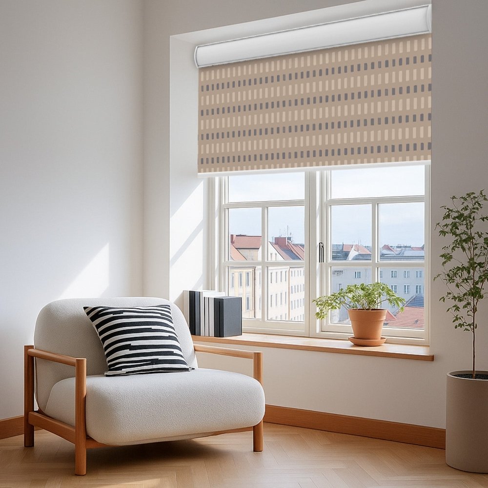 Pure Solitude Print Full Blackout Roller Blinds - Deconovo US