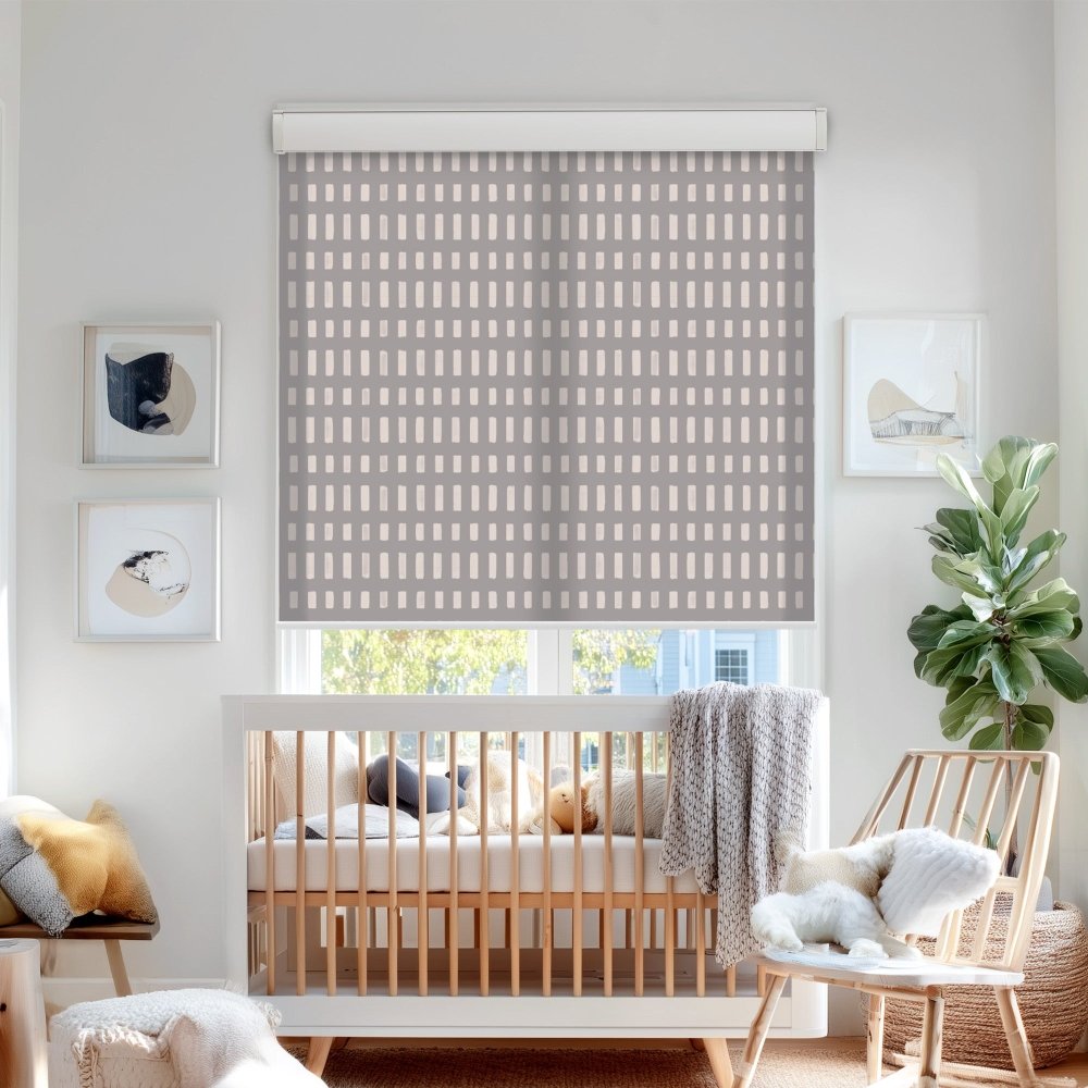 Pure Solitude Print Semi - Blackout Roller Blinds - Deconovo US