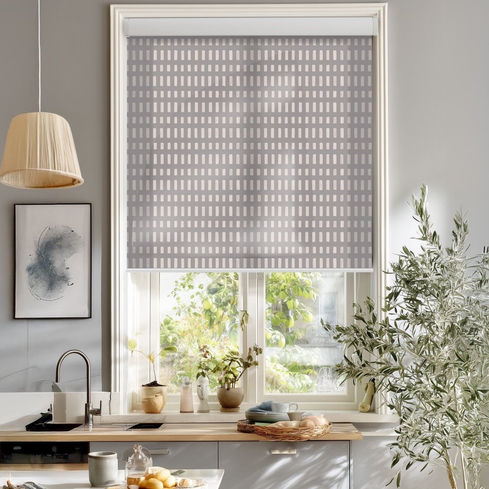 Pure Solitude Print Semi - Blackout Roller Blinds - Deconovo US
